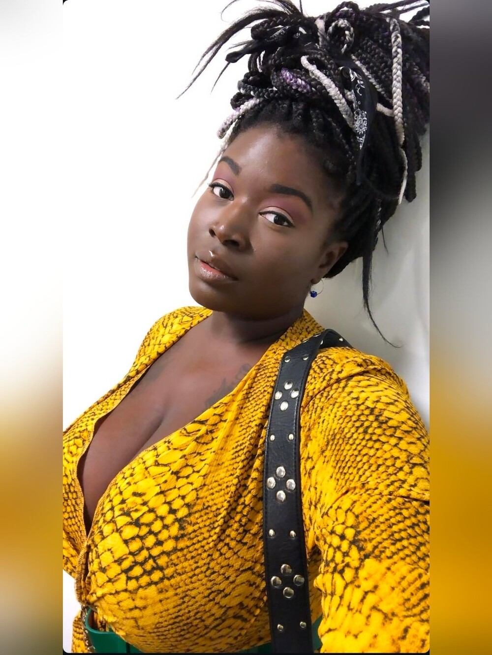 Pretty Little Thing - Maxi Mustard Snake Print Dress